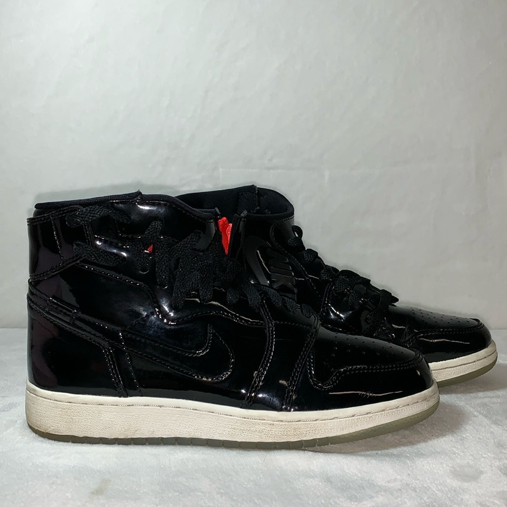 Nike Air Jordan Rebel XX Black Patent Leather Shoes Women Size 7